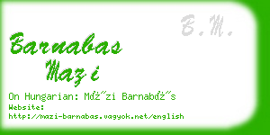 barnabas mazi business card